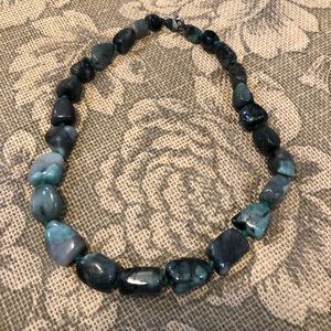 Strauer Green Polished Stone Necklace